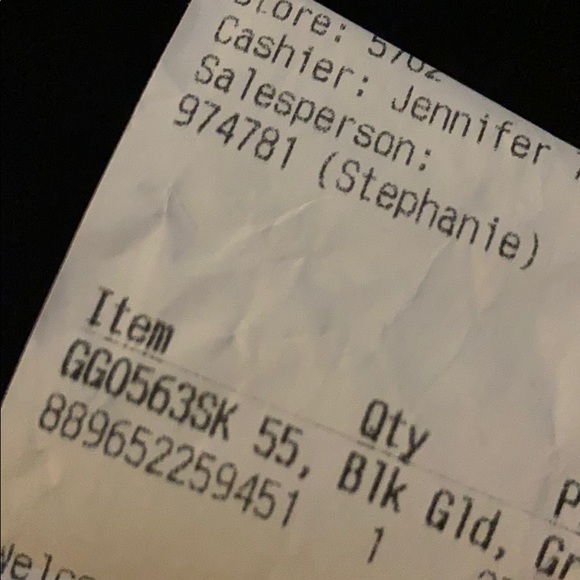 Black and gold square shaped Gucci glasses w/case - Picture 9 of 9